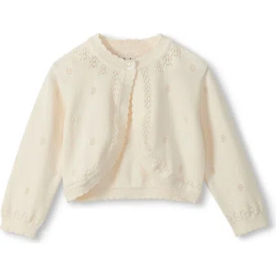 Hatley Babies'  Kids' Pointelle Knit Cardigan In Neutral