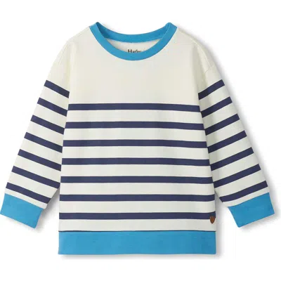 Hatley Kids' Preppy Stripe Sweatshirt In White