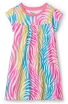 Hatley Kids' Rainbow Zebra Nightgown In White
