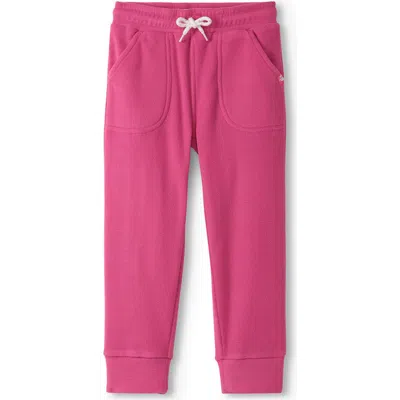 Hatley Kids' Raspberry Rose Fleece Joggers In Pink