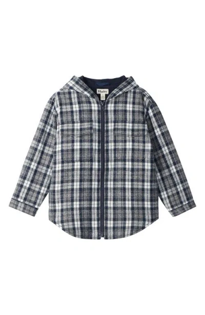 Hatley Kids' Salute Plaid Cotton Flannel Zip-up Hoodie