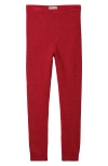 Hatley Kids' Shimmer Leggings In Red