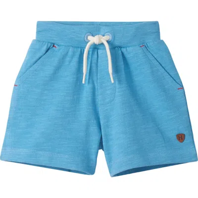 Hatley Babies'  Kids' Slub Cotton Knit Drawstring Shorts In Blue