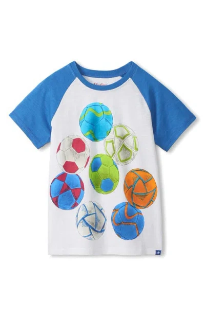 Hatley Kids' Soccer Balls Graphic T-shirt In Multi
