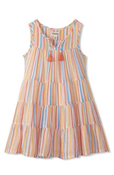 Hatley Kids' Stripe Dress In Orange