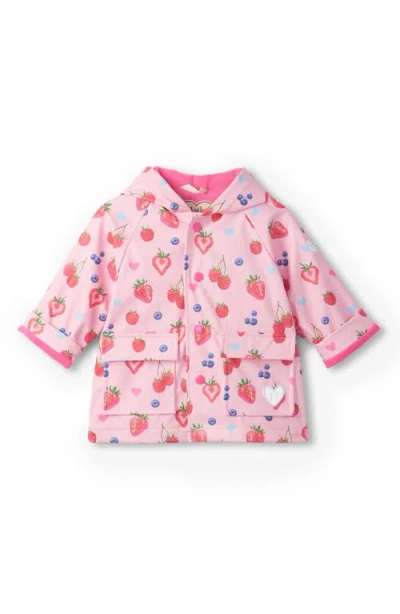 Hatley Babies'  Kids' Summer Berries Rain Jacket In Pink