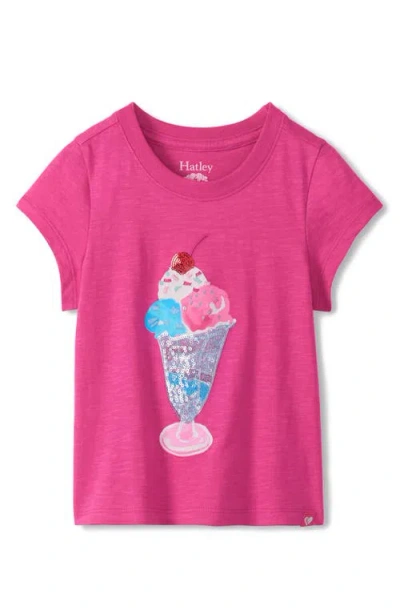 Hatley Kids' Sundae Cotton Graphic T-shirt In Pink