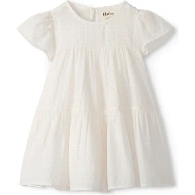 Hatley Babies'  Kids' Swiss Dot Cotton Dress In White