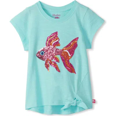 Hatley Kids' Tropical Fish Front Tie Top In Blue
