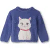 Hatley Kitty Cat Sweater In Blue