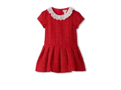 Hatley Lace Collar Dress (toddler/little Kid/big Kid) Girl's Dress Red : 12 (big Kid), Polyester