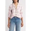 Hatley Lila Plaid Button-up Shirt In Pink