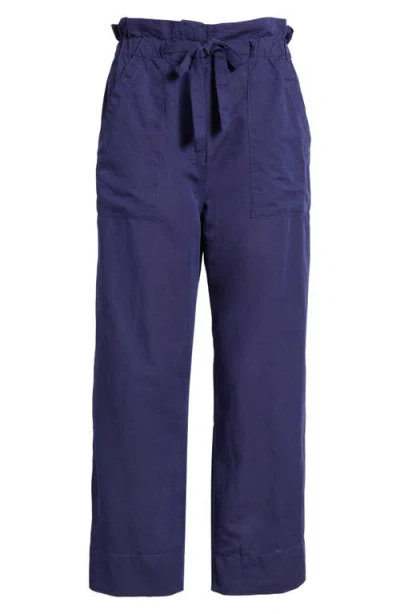 Hatley Linen & Cotton Drawstring Pants In Patriot Blue