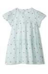 Hatley Little Hearts Cotton Tiered Dress In Blue Light