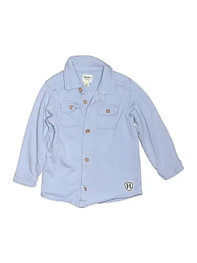 Pre-owned Hatley Kids' Long Sleeve Button Down Shirt In Blue