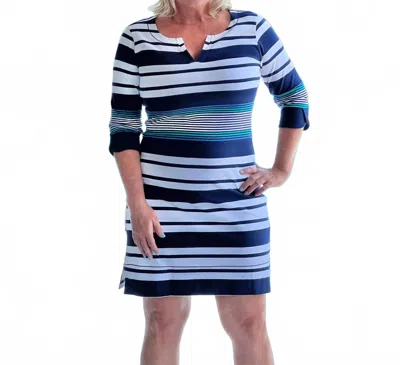 Hatley Lucy Mini Dress In Navy Stripes In Blue