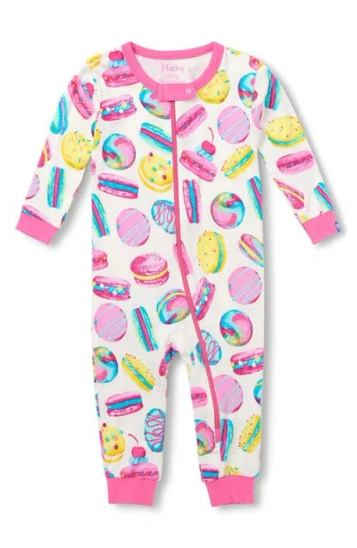 Hatley Babies'  Macaron Fitted One-piece Pajamas In Pink