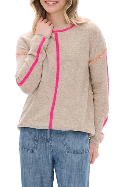 Hatley Maeve Crewneck Sweater In Oatmeal Melange