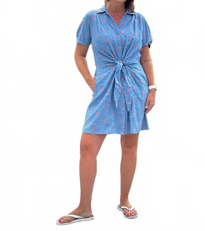 Hatley Margot Mini Dress In Embroidered Flowers In Blue