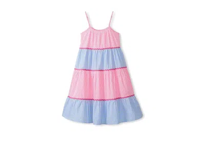 Hatley Mixed Seersucker Strappy Midi Dress (toddler/little Kid/big Kid) Girl's Dress Strawberry Moon : 4t ( In Animal Print