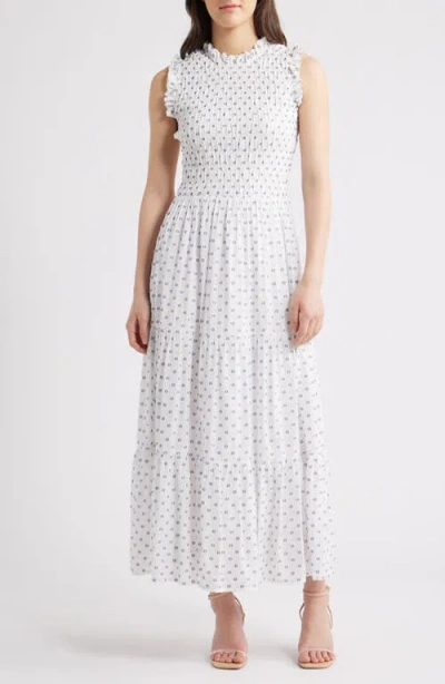 Hatley Navy Spots Maxi Dress In White