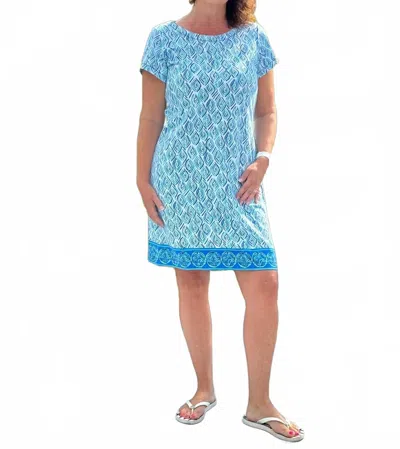 Hatley Nellie Mini Dress In Blue Shoreline Ripples In Multi