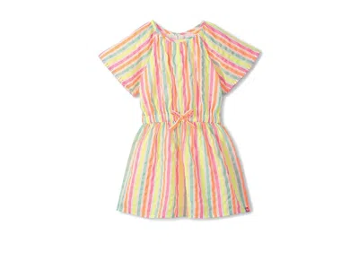 Hatley Neon Summer Stripes Woven Play Dress (toddler/little Kid/big Kid) Girl's Dress Pink : 6 (little Kid) In Multi