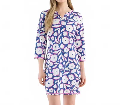 Hatley Notch Neck Mini Dress In Fresh Flowers In Multi