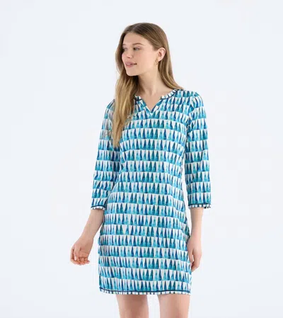Hatley Notch Neck Mini Dress In Painted Triangles In Multi