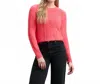 Hatley Pheobe Sweater In Neon Melon In Red
