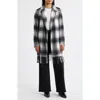Hatley Plaid Fringe Jacket In Gray