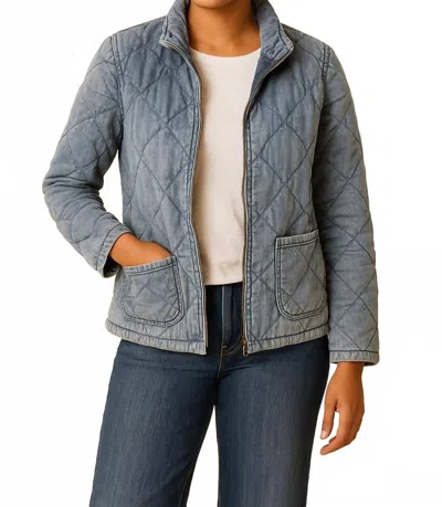 Hatley Quilted Tencel Jacket In Light Wash Denim In Multi