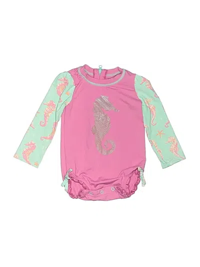 Pre-owned Hatley Babies' Rash Guard In Pink