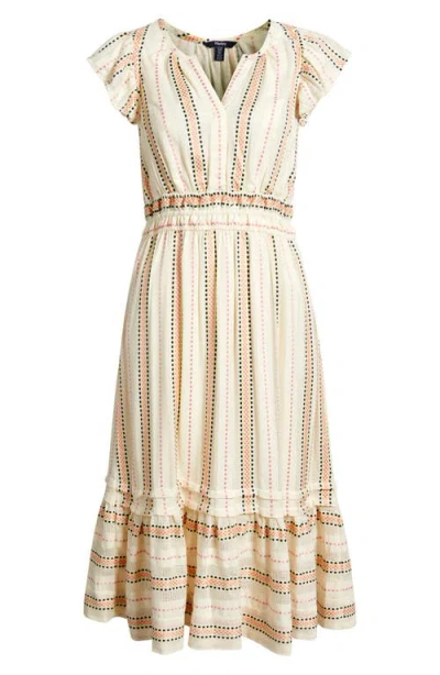 Hatley Ribbon Weave Stripe Dress In Cream