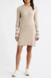 Hatley Sadie Long Sleeve Sweater Minidress In Neutral