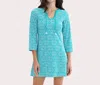 Hatley Seaside Beach Coverup Mini Dress In Skipped Stones In Blue