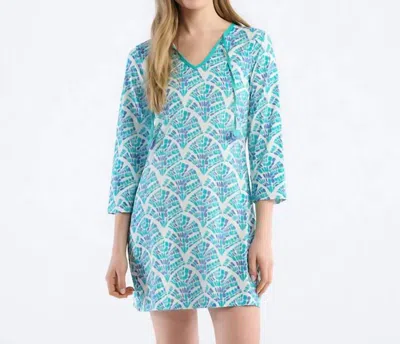Hatley Seaside Beach Dress In Mosaic Waves In Blue