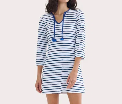 Hatley Seaside Coverups Beach Dress In Watercolor Stripes In Blue