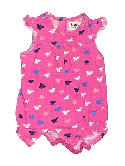 Pre-owned Hatley Babies' Short Sleeve Onesie In Pink