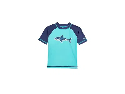 Hatley Short Sleeve Rashguard (toddler/little Kid/big Kid) Boy's Swimwear Blue Curacao : 12 (big Kid), Span
