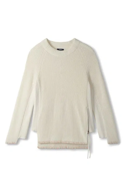 Hatley Side Zip Raglan Sweater In Yellow