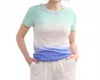 Hatley Simone Knit Short Sleeve Tee In Ocean Dip Dye In Multi