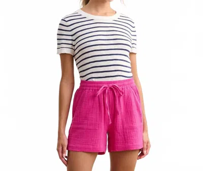 Hatley Simone Knit Tee In Navy/ White Stripes In Gray