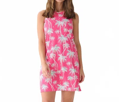 Hatley Sleeveless Shift Dress In Mirage Of Palm Trees In Multi
