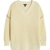 Hatley Slouchy Drop Shoulder Cotton Sweater In Yellow