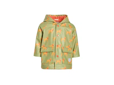 Hatley Snap Rain Coat (toddler/little Kid/big Kid) Boy's Coat Green : 3t (toddler), Polyester/polyurethane In Brown