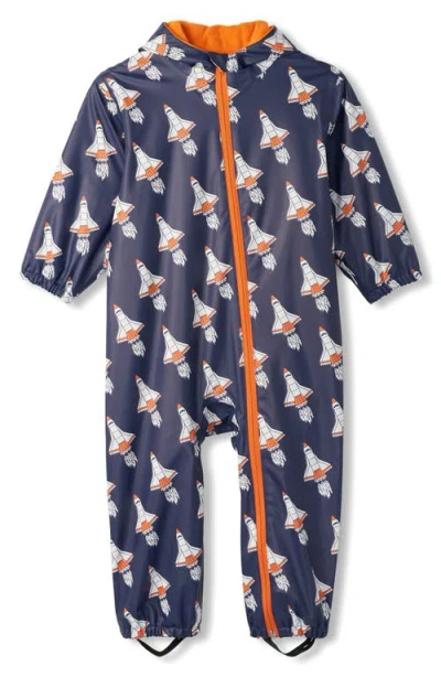 Hatley Babies'  Space Shuttle Hooded Rain Bunting In Salute