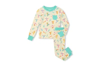 Hatley Springtime Hummingbirds Bamboo Pajama Set (toddler/little Kid/big Kid) Girl's Pajama Sets Afterglow  In Gold