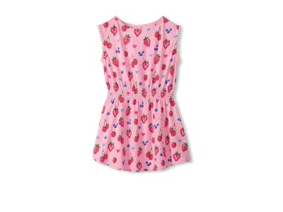 Hatley Summer Berries Smocked Waist Dress (toddler/little Kid/big Kid) Girl's Dress Candy Pink : 6 (little 