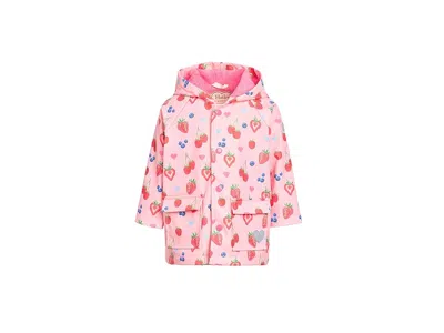 Hatley Summer Berries Snap Rain Coat (infant/toddler/little Kid/big Kid) Girl's Coat Candy Pink : 4t (toddl